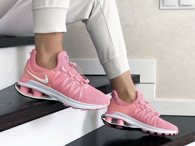 Женские кроссовки розовые с белым Shox Gravity 9304 Мелитополь - изображение 1