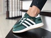 Женские кроссовки темно зеленые с белым Iniki 9285 Мелитополь