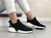 Женские кроссовки черные с белым 9252 Мелитополь