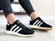 Женские кроссовки черные с белым Iniki 9288 Мелитополь