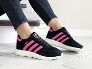 Женские кроссовки черные с белым и малиновым Iniki 9284 Мелитополь