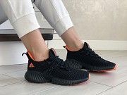 Женские кроссовки черные с оранжевым 9251 Мелитополь