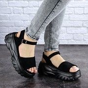 Женские черные босоножки на платформе Yandy 1781 (39 размер) Мелитополь