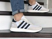 Мужские кроссовки белые с бежевым Iniki 9283 Мелитополь