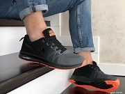 Мужские кроссовки серые с черным и оранжевым Zoom 9245 Мелитополь