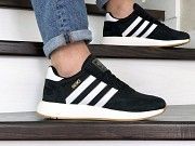 Мужские кроссовки черные с белым Iniki 9280 Мелитополь