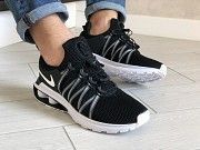 Мужские кроссовки черные с белым Shox Gravity 9297 Мелитополь