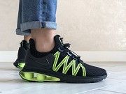 Мужские кроссовки черные с салатовым Shox Gravity 9298 Мелитополь