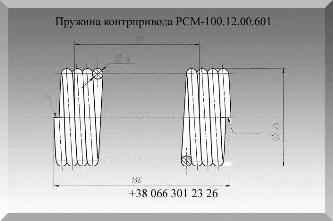 Пружина РСМ-100.12.00.601 Полтава - изображение 1