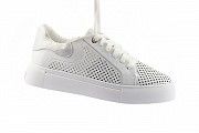 Женские кроссовки кожаные летние белые Yuves 593 Casual Мелитополь