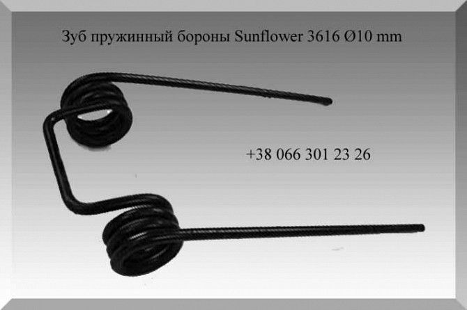 Зуб пружинный бороны Sunflower 3616 Ø10 mm Полтава - изображение 1