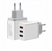 Сетевое зарядное устройство UKC 4758 Fast Charge AR 001 c 3 USB портами Київ