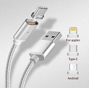 Магнитный кабель 3в1 для зарядки Android, Iphone, Type C Magnetic USB Cable Киев