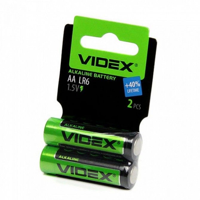 Батарейка щелочная VIDEX LR6 (AA) 1.5V пальчиковая 1шт Київ - изображение 1