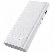 Внешний аккумулятор Power bank AWEI P77K 12000 Mah батарея зарядка Белый Київ