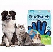 Перчатка для животных вычесывания True Touch Pet Brush Gloves Киев