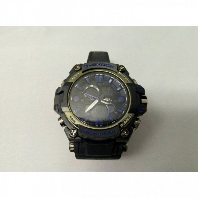 Кварцевые спортивные Наручные Часы G-Shock 2 protection Чёрно-синие Кривой Рог - изображение 1