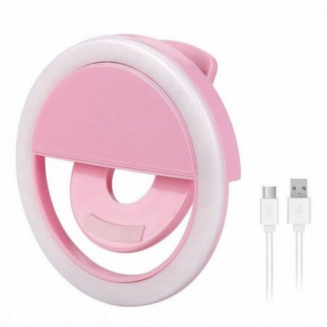 Вспышка-подсветка для телефона селфи-кольцо Selfie Ring Ligh Розовый Кривой Рог - изображение 1