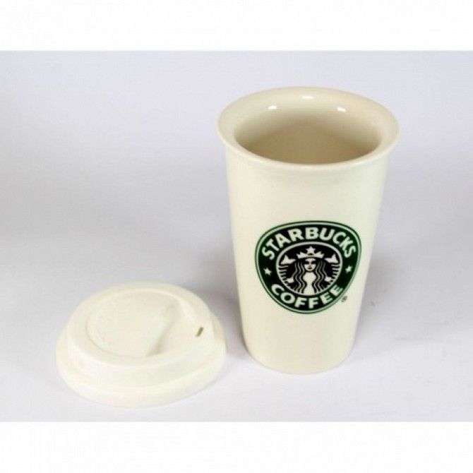 Керамический стакан, чашка Starbucks HY101 Белый Кривой Рог - изображение 1