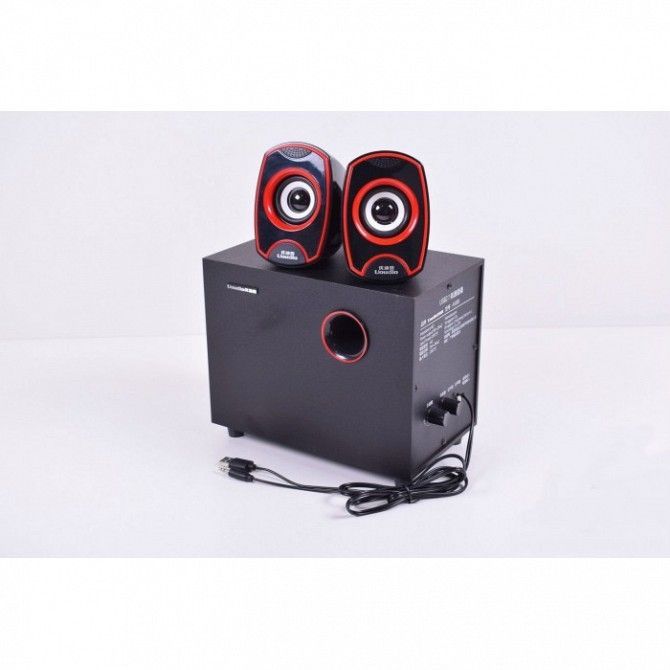USB колонки для ПК компьютерные колонки 2.1 MP3 Uaudio A5000 Красные Кривой Рог - изображение 1