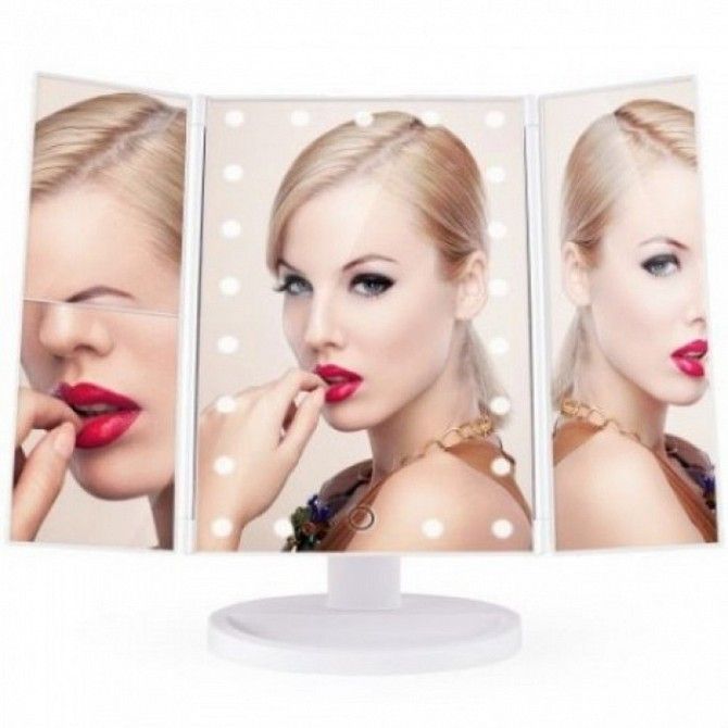 Зеркало для макияжа Superstar Magnifying Mirror с LED-подсветкой БЕЛЫЙ Кривой Рог - изображение 1