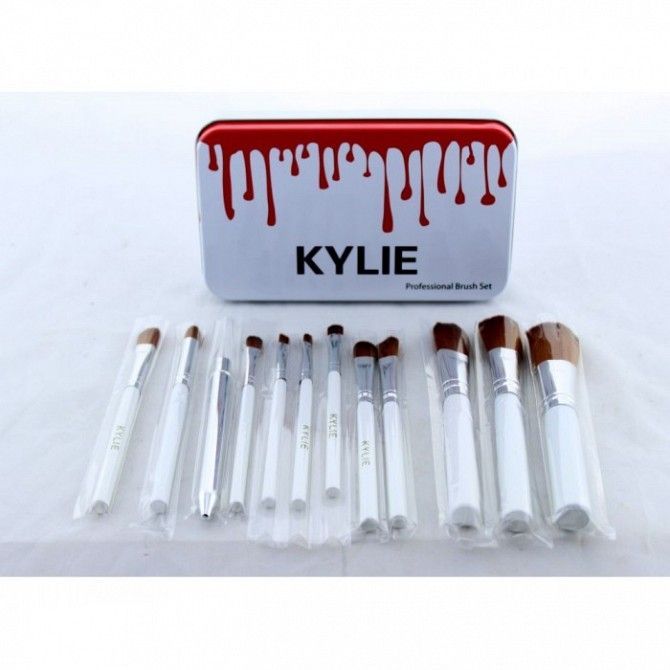 Кисти для макияжа Kylie 12 шт набор кистей кисточки 12 шт Белые Кривой Рог - изображение 1