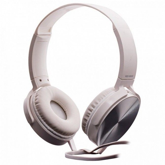 Накладные проводные стерео наушники MDR XB 450 Белые Кривой Рог - изображение 1