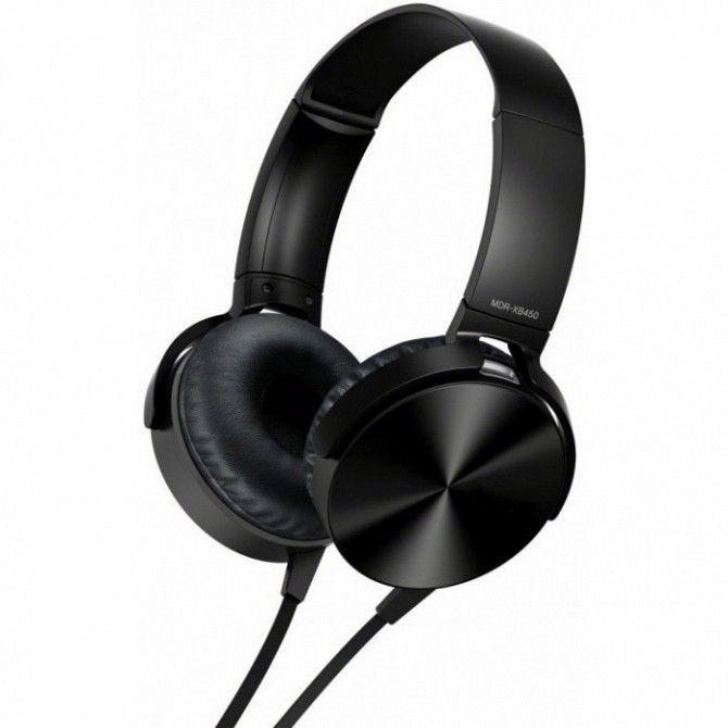 Накладные проводные стерео наушники MDR XB 450 Чёрные Кривой Рог - изображение 1