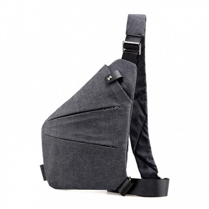 Мужская водонепронецаемая сумка Cross Body 6016 на плечо рюкзак слинг Серый Кривой Рог - изображение 1