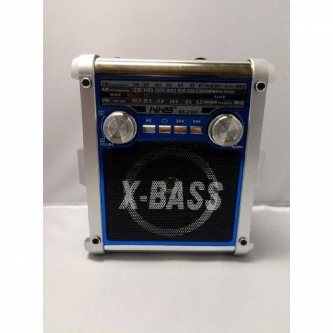 Портативный радио приемник "X-BASS" NS-258U LED USB FM с фонарём Київ - изображение 1