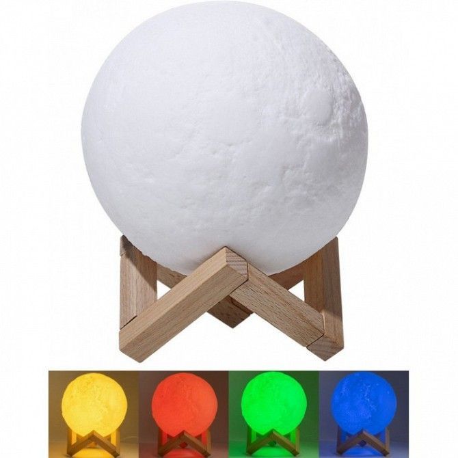 Настольный светильник Magic 3D Moon Light RGB Луна 12,5 см + пульт Киев - изображение 1