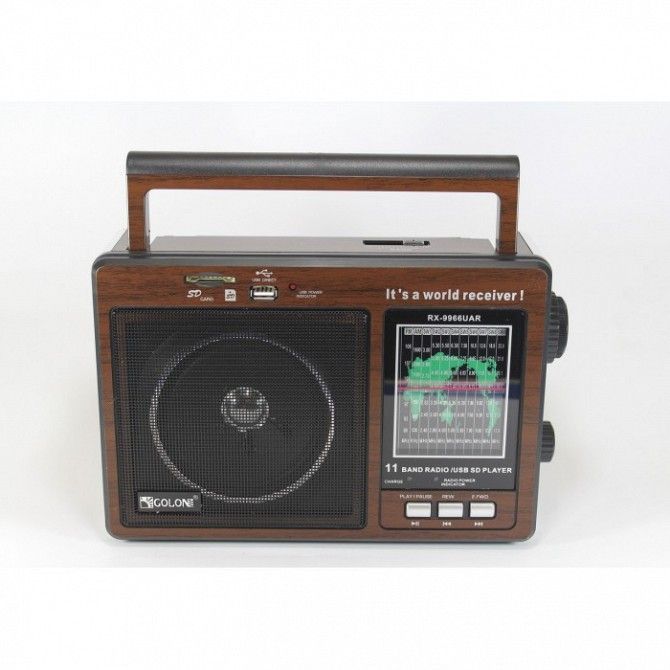 Радиоприемник-колонка MP3 GOLON RX 9966UAR Коричневый Киев - изображение 1