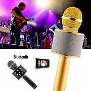 Беспроводной микрофон караоке блютуз WS-858 Bluetooth динамик USB Золотой Київ