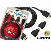 Кабель HDMI 3IN1 с переходниками micro mini 1,5 метра шнур Киев