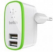 Сетевое зарядное устройство Belkin (2USB 2.1A) Белый Киев