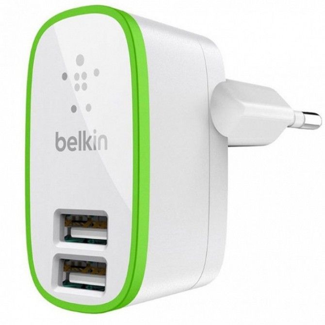 Сетевое зарядное устройство Belkin (2USB 2.1A) Белый Киев - изображение 1