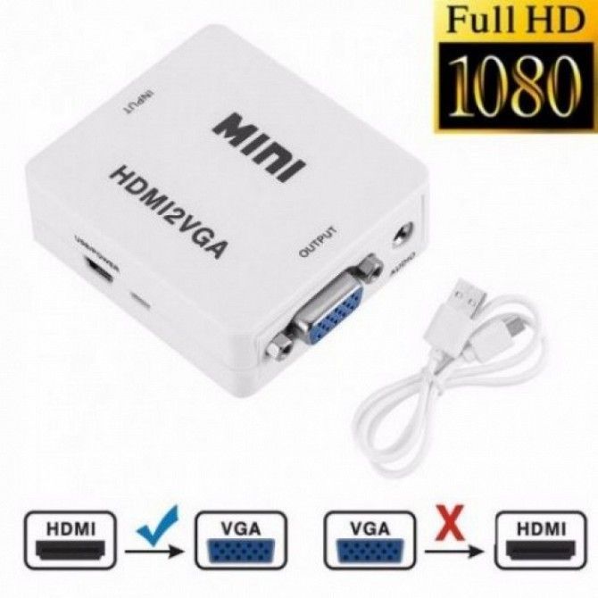 Адаптер HDMI to VGA (переходник, конвертер, 720p/1080p) переходник, конвертер Киев - изображение 1