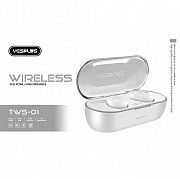 Беспроводные стерео наушники YESPLUS TWS02 Bluetooth + бокс БЕЛЫЕ Киев