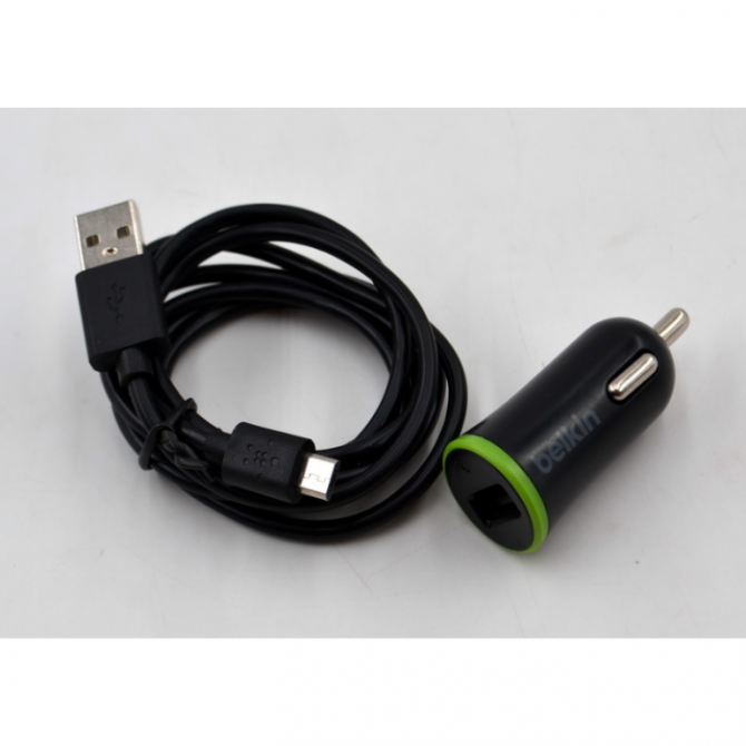 Автомобильное зарядное устройство Belkin F8J051 USB Micro USB 12V - 2.1А чёрный Киев - изображение 1