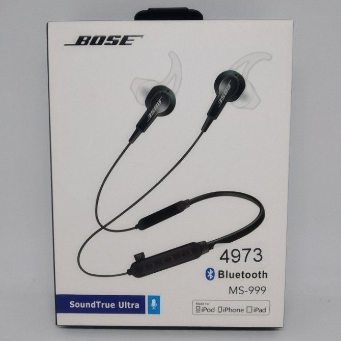 Беспроводные Вluetooth стерео наушники BOSE MS 999 с разъемом micro SD Чёрные Киев - изображение 1
