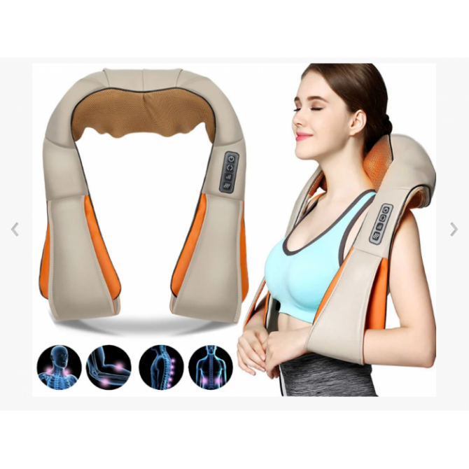 Роликовый массажер для шеи и плеч с ИК-прогревом Massager of Neck Kneading Киев - изображение 1
