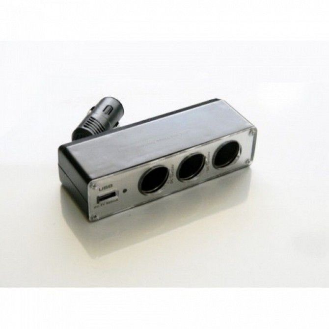 Автомобильный разветвитель тройник WF- 0096 + USB Киев - изображение 1