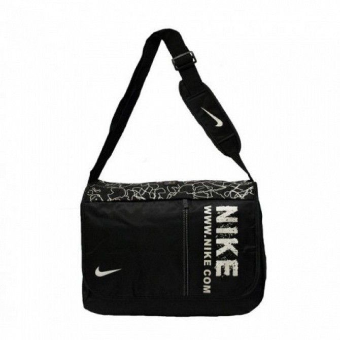 Сумка через плечо Nike 8936 3 Цвета (Размеры 34x27x8) Чёрный с белым Київ - изображение 1