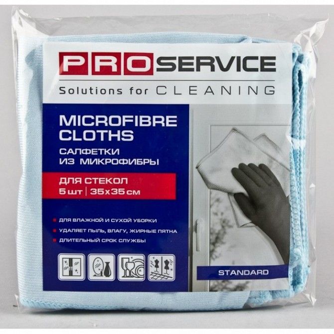 Салфетки микрофибра для стекла Service PRO 5шт Украина Киев - изображение 1