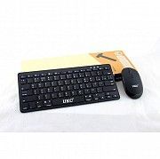 Беспроводная русская клавиатура mini и мышь keyboard UKC WI 1214 + приёмник Чёрная Киев