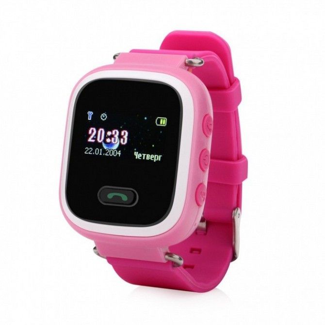 Детские умные телефон-часы с GPS трекером UWatch Q60 розовые Киев - изображение 1