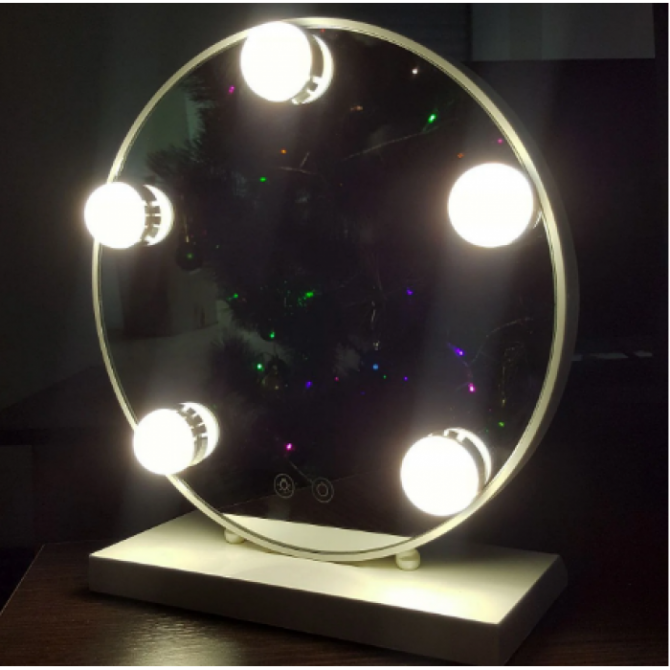 Зеркало для макияжа с LED подсветкой Led Mirror 5 LED JX-526 Белый Київ - изображение 1