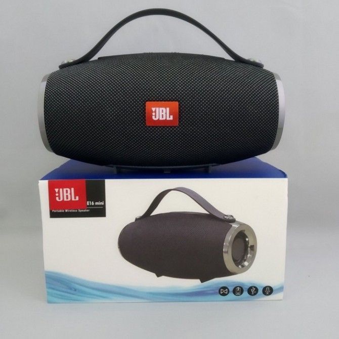 Портативная bluetooth колонка спикер JBL E16 mini FM, MP3, радио Тёмно-Серая Київ - изображение 1