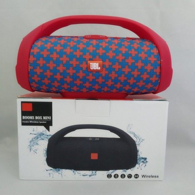 Портативная bluetooth колонка влагостойкая JBL Boombox B9 mini FM, MP3, радио Красно-Синяя Киев - изображение 1