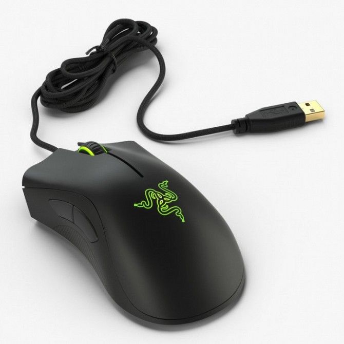 Игровая проводная мышь RAZER DeathAdder Чёрная Киев - изображение 1